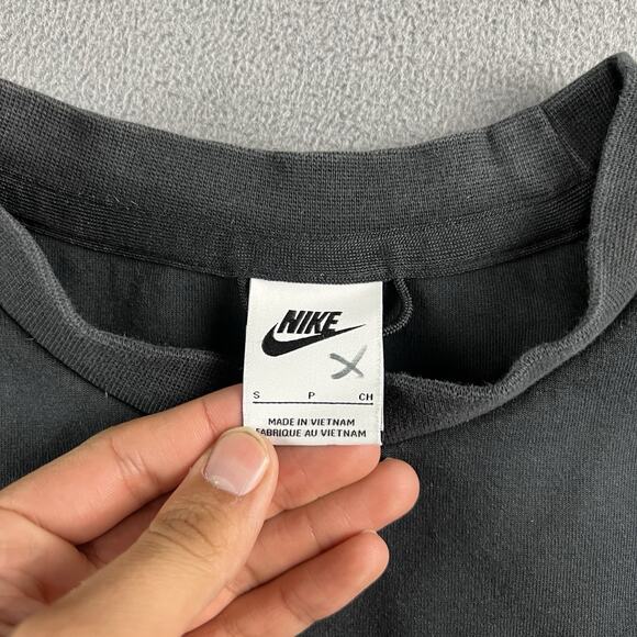 Nike Sweater Mens Small Black Sportswear Tech Fleece Crewneck Sweatshirt - Picture 7 of 10